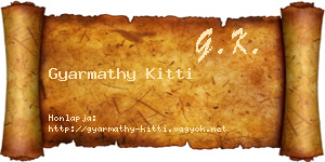 Gyarmathy Kitti névjegykártya